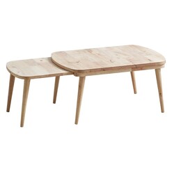 Picture of Big Tongue Extendable Coffee Table Solid Wood Natural The Import Depot