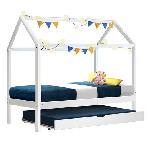 Picture of Bildun Home Framed Bed Wood White Big Fun Club