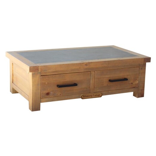 Picture of Billabong Wooden Cottage 4 Drawer Coffee Table Natural Dover Mason
