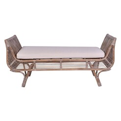 Picture of Birdwood Rattan Bench in Grey by Alliance Furniture