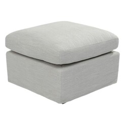 Picture of Birkshire Slip Cover Ottoman in Grey by CAFE Lighting & Living