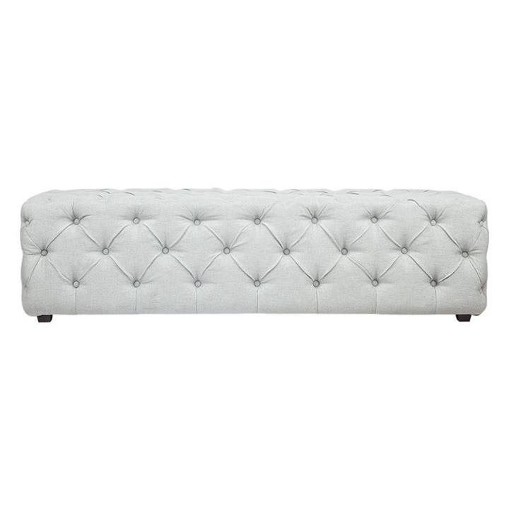 Picture of Blair Tufted Bench Ottoman in Blue by CAFE Lighting & Living