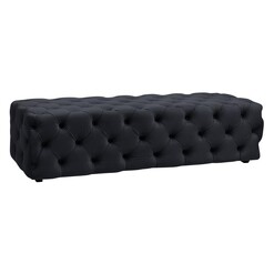 Picture of Blair Velvet Button Tufted Bench Ottoman Assorted CAFE Lighting & Living