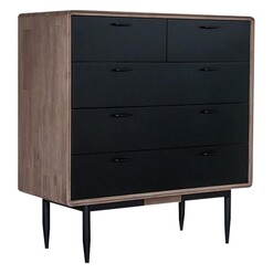 Picture of Blake 5-Drawer Sideboard in Black/Natural by Iniko