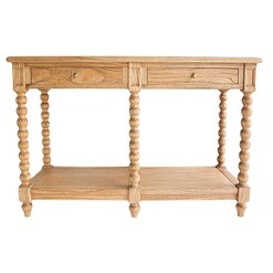 Picture of Bobbin Timber Console Table, Medium Cedar Natural Abide Interiors