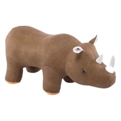 Picture of Bobi Rhinoceros Kids' Chair Faux Leather Brown E-living