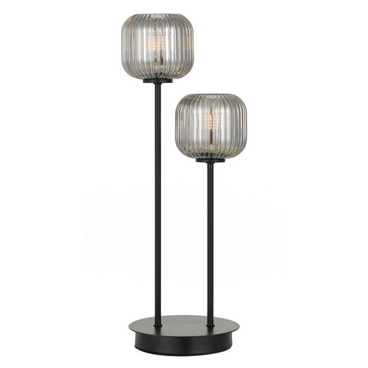 Picture of Bobo 2-Light Table Lamp in Black/Grey by Telbix