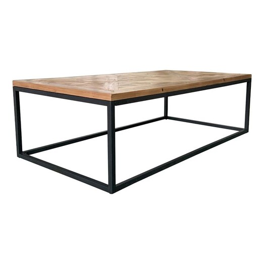 Picture of Bolden Recycled Timber Coffee Table Size Large in Timber/Black by Jac Home Living