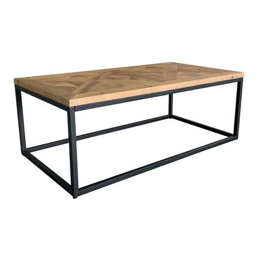Picture of Bolden Recycled Timber Coffee Table Size Medium in Timber/Black by Jac Home Living