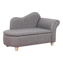 Picture of Borla Upholstered Kids Chaise Storage Sofa Linen Assorted Regal Royal Design