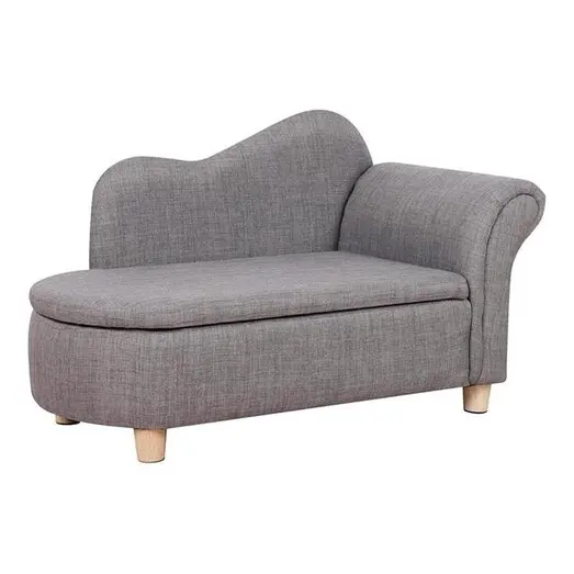 Picture of Borla Upholstered Kids Chaise Storage Sofa Linen Assorted Regal Royal Design