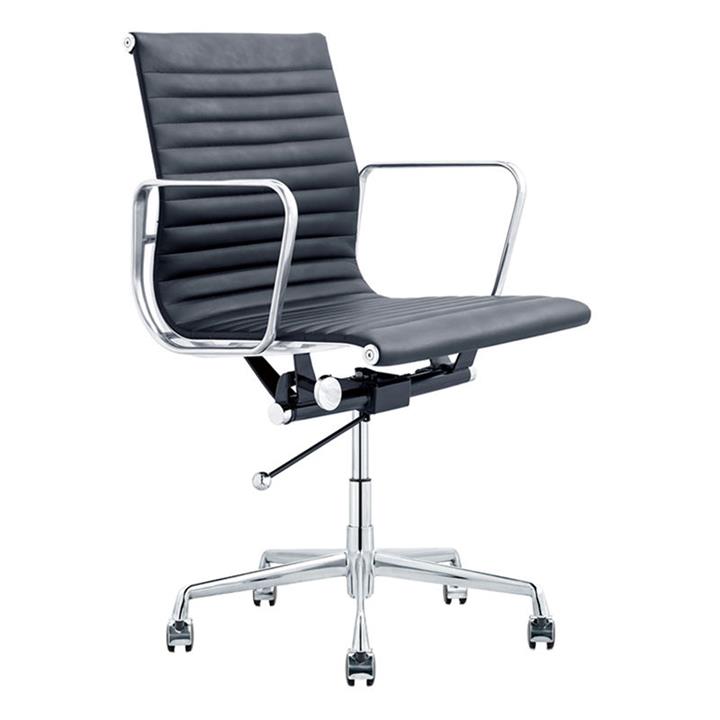 Picture of Boston Eames Replica Faux Leather Office Chair Black Urban Orb