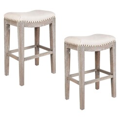 Picture of Boston Stool, Beige (Set of 2) Wood Alexander Santorini