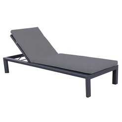 Picture of Botzo Outdoor Chaise Lounge Metal Grey Nova Caeli