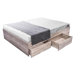 Picture of Bozz Storage Queen Bed, Alaska Oak MDF Emma's Design