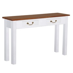 Picture of Bradford Timber Console Table Mahogany White/Natural Kayu Estate
