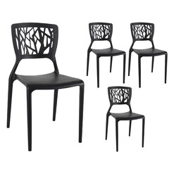 Picture of Brael Outdoor Dining Chair (Set of 4) in Black by Nova Caeli