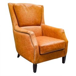 Picture of Brampton Armchair Leather Columbia Brown Searles Homewares