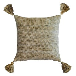 Picture of Brenna Herringbone Cushion in Mustard by Castle Road Interiors