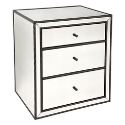 Picture of Brentwood Bedside Table MDF Silver CAFE Lighting & Living