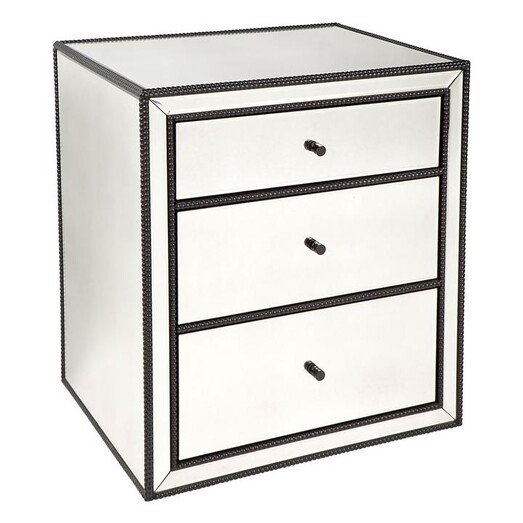 Picture of Brentwood Bedside Table MDF Silver CAFE Lighting & Living