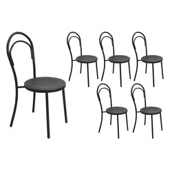 Picture of Brentwood Dining Chair (Set of 6) in Black by Beaumont & Braddock