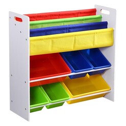 Picture of Brewitt 3 Tier Kids Bookshelf & Storage Organiser MDF White Levede