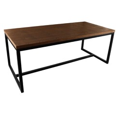 Picture of Bridget Timber & Aluminium Outdoor Dining Table Walnut Natural/Black Nova Caeli