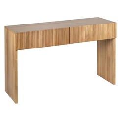 Picture of Bright Oak 2-Drawer Console Table Neutrals Grand Designs Home Collection
