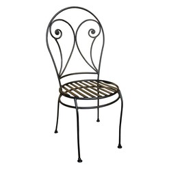 Picture of Brighton Outdoor Iron Chair Steel Black Channel Enterprises