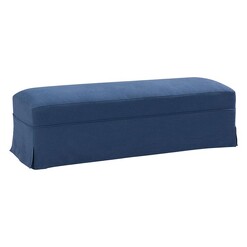 Picture of Brighton Slip Cover Linen Ottoman Assorted CAFE Lighting & Living