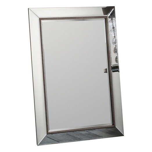 Picture of Brigita Rectangular Wall Mirror Glass Silver Castle Road Interiors