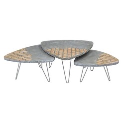 Picture of Brikcon Nesting Side Table (Set of 3) Plywood Cement/Brick Channel Enterprises