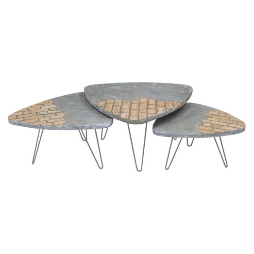 Picture of Brikcon Nesting Side Table (Set of 3) Plywood Cement/Brick Channel Enterprises
