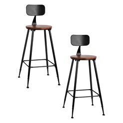 Picture of Briscoe Bar Stool (Set of 2) Metal Black Resort Living