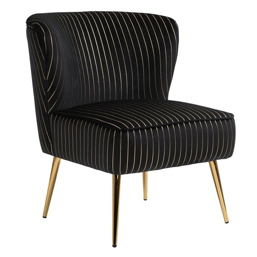 Picture of Bronta Upholstered Accent Chair Polyester Black Emporium Oggetti