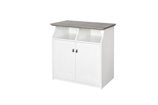 Picture of Broweville  2 Door Storage Cabinet - Grey Oak & White Picture of Broweville  2 Door Storage Cabinet - Grey Oak & White