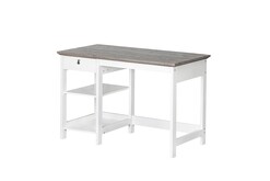 Picture of Broweville Small Office Study Writing Study Desk 120cm - Grey Oak & White