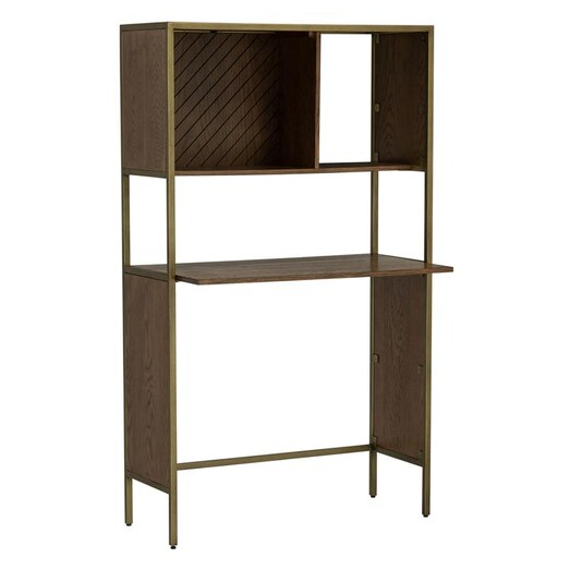 Picture of Browning Brass Study Desk Metal Boston Cherry Iniko