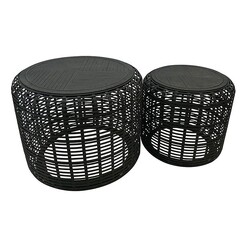 Picture of Brysen Side Table (Set of 2) Bamboo Assorted j.elliot HOME