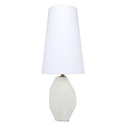 Picture of Budapest Alabaster Table Lamp in White by CAFE Lighting & Living