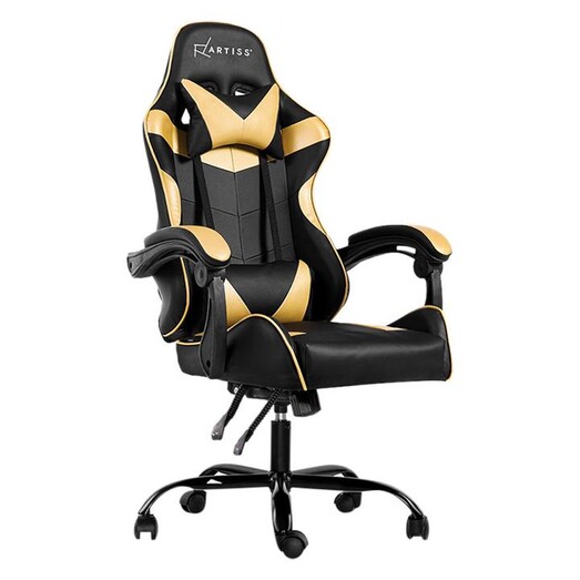 Picture of Bumblebough Upholstered Gaming Chair Faux Leather Black Resort Living Picture of Bumblebough Upholstered Gaming Chair Faux Leather Black Resort Living