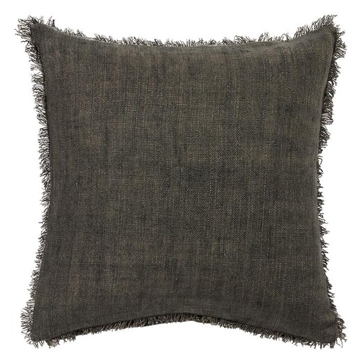 Picture of Burton Fringed Linen Cushion with Feather Fill Size 50 x 50cm in Green by L&M Home Picture of Burton Fringed Linen Cushion with Feather Fill Size 50 x 50cm in Green by L&M Home