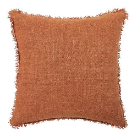 Picture of Burton Fringed Linen Cushion with Feather Fill Size 50 x 50cm in Orange by L&M Home Picture of Burton Fringed Linen Cushion with Feather Fill Size 50 x 50cm in Orange by L&M Home