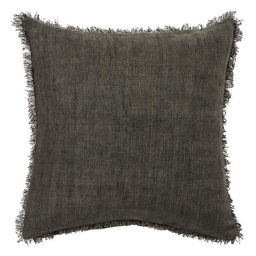 Picture of Burton Fringed Linen Cushion with Feather Fill Size 60 x 60cm in Green by L&M Home Picture of Burton Fringed Linen Cushion with Feather Fill Size 60 x 60cm in Green by L&M Home