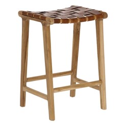 Picture of Cabernet Leather Bar Stool Brown Vida & Co.