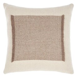 Picture of Cadiza Fringed Cushion in Brown by Linen House