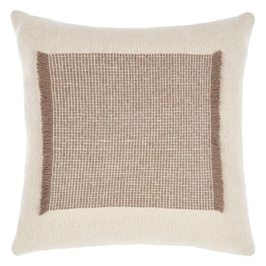 Picture of Cadiza Fringed Cushion in Brown by Linen House Picture of Cadiza Fringed Cushion in Brown by Linen House