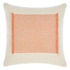 Picture of Cadiza Fringed Cushion in Orange by Linen House
