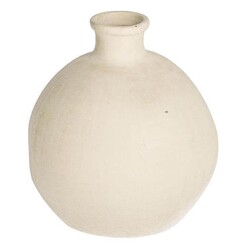Picture of Caetana Round Ceramic Vase in White by Vida & Co.